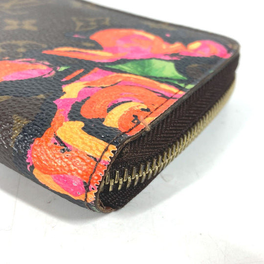 LOUIS VUITTON Long Wallet Purse M93759 Monogram canvas Brown Monogram Rose Stephen Sprouse Zippy wallet Women Used Authentic