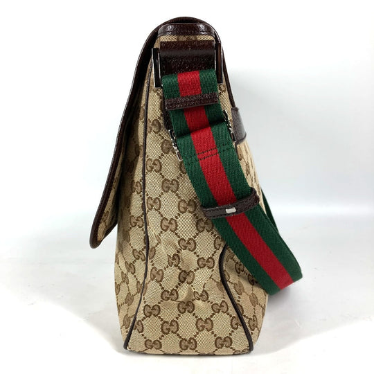 GUCCI Shoulder Bag 233052 GG canvas/leather , GG canvas/leather beige GG Shelly line unisex(Unisex) Used Authentic