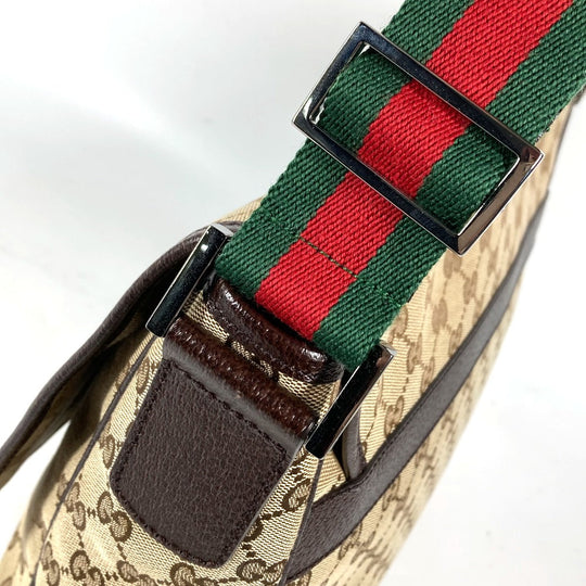GUCCI Shoulder Bag 233052 GG canvas/leather , GG canvas/leather beige GG Shelly line unisex(Unisex) Used Authentic