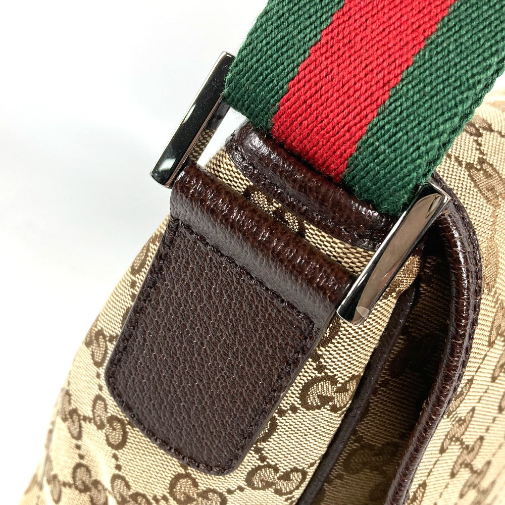 GUCCI Shoulder Bag 233052 GG canvas/leather , GG canvas/leather beige GG Shelly line unisex(Unisex) Used Authentic