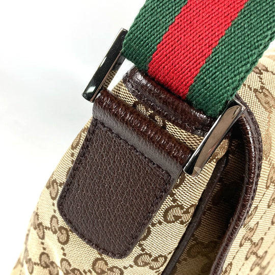 GUCCI Shoulder Bag 233052 GG canvas/leather , GG canvas/leather beige GG Shelly line unisex(Unisex) Used Authentic