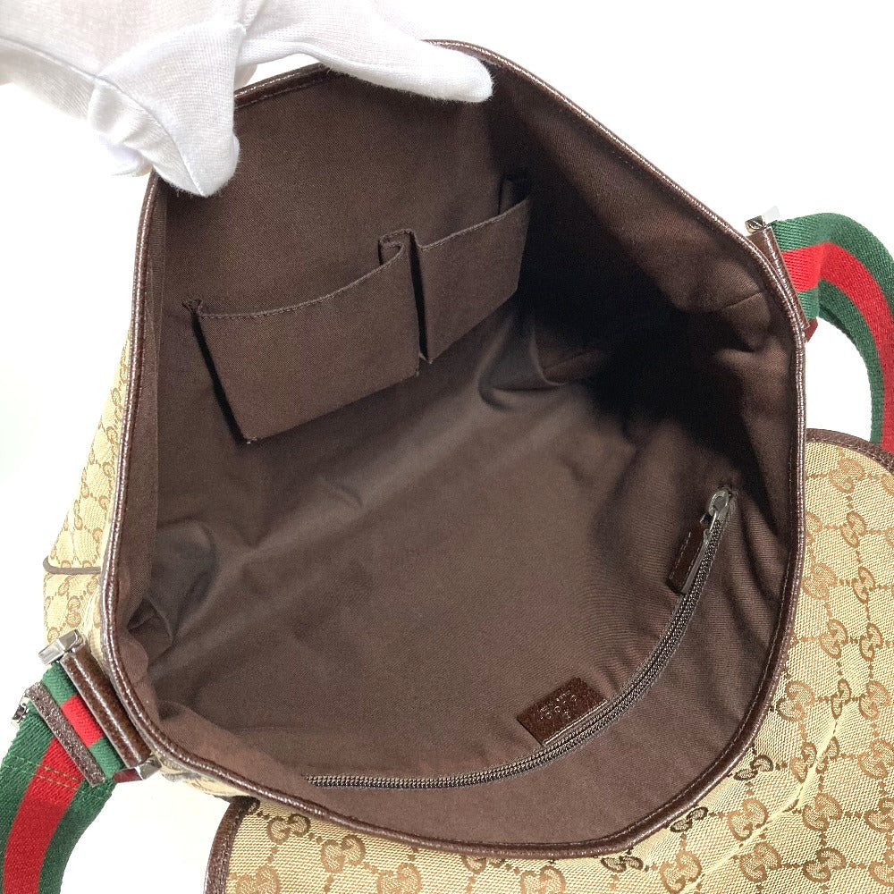 GUCCI Shoulder Bag 233052 GG canvas/leather , GG canvas/leather beige GG Shelly line unisex(Unisex) Used Authentic