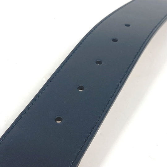 GUCCI belt 411924 Leather / canvas Navy GG interlocking G Women 75 Used Authentic