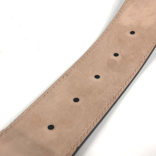 GUCCI belt 411924 Leather / canvas Navy GG interlocking G Women 75 Used Authentic