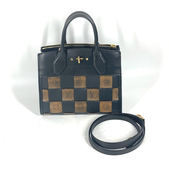 LOUIS VUITTON Shoulder Bag M53252 leather Brown Monogram reverse City Steamer PM Women Used Authentic