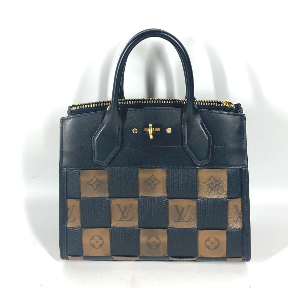 LOUIS VUITTON Shoulder Bag M53252 leather Brown Monogram reverse City Steamer PM Women Used Authentic