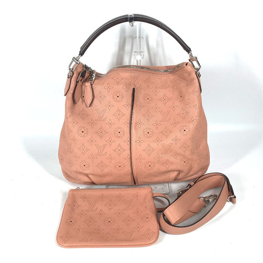 LOUIS VUITTON Shoulder Bag M94276 monogram mahina leather pink Monogram Mahina Serene PM Women Used Authentic
