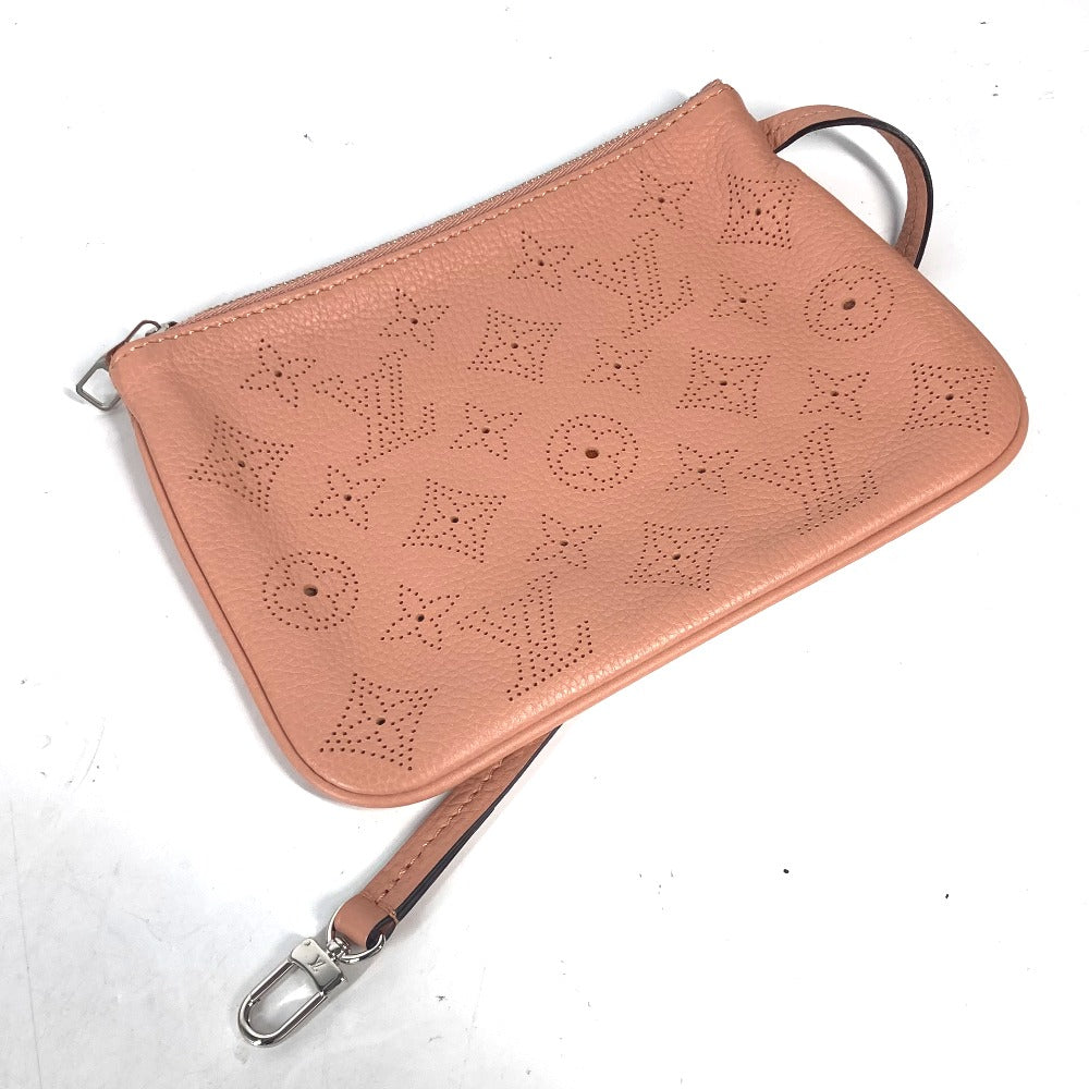 LOUIS VUITTON Shoulder Bag M94276 monogram mahina leather pink Monogram Mahina Serene PM Women Used Authentic