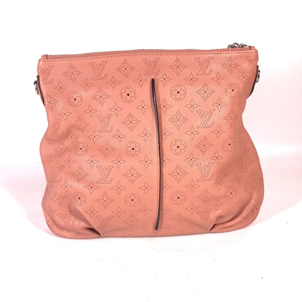LOUIS VUITTON Shoulder Bag M94276 monogram mahina leather pink Monogram Mahina Serene PM Women Used Authentic