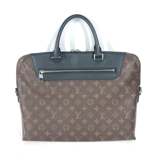 LOUIS VUITTON Business bag M54019 Monogram macacer canvas Brown Monogram macacer Porto de Cumanjour PDJ mens Used Authentic