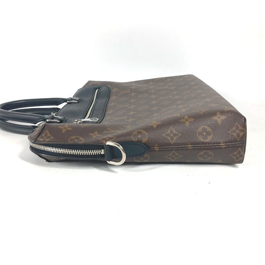 LOUIS VUITTON Business bag M54019 Monogram macacer canvas Brown Monogram macacer Porto de Cumanjour PDJ mens Used Authentic