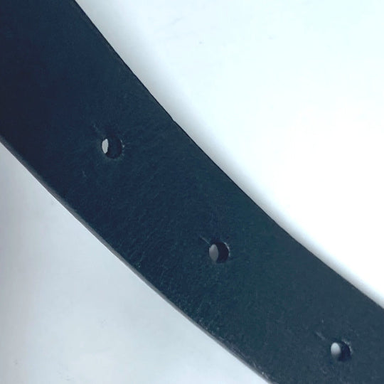 CHANEL belt leather black 16K Cat cat Women 80 Used Authentic