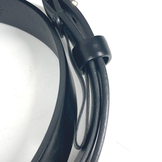 CHANEL belt leather black 16K Cat cat Women 80 Used Authentic