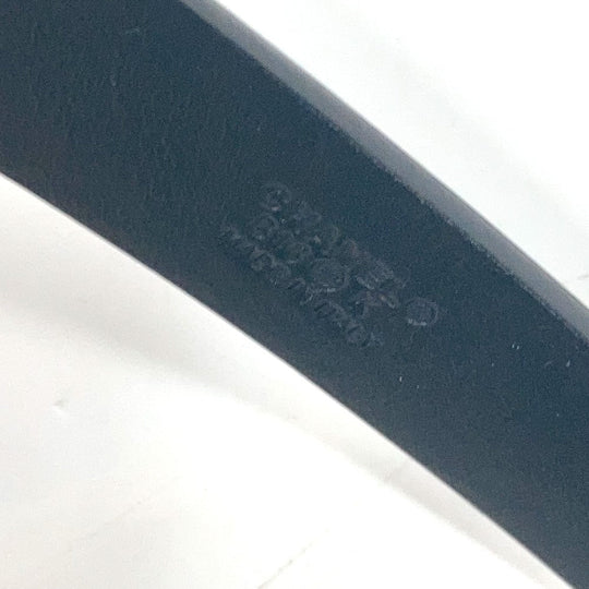 CHANEL belt leather black 16K Cat cat Women 80 Used Authentic