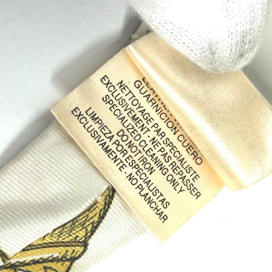 HERMES suspenders silk white vintage Overall handle Women Used Authentic