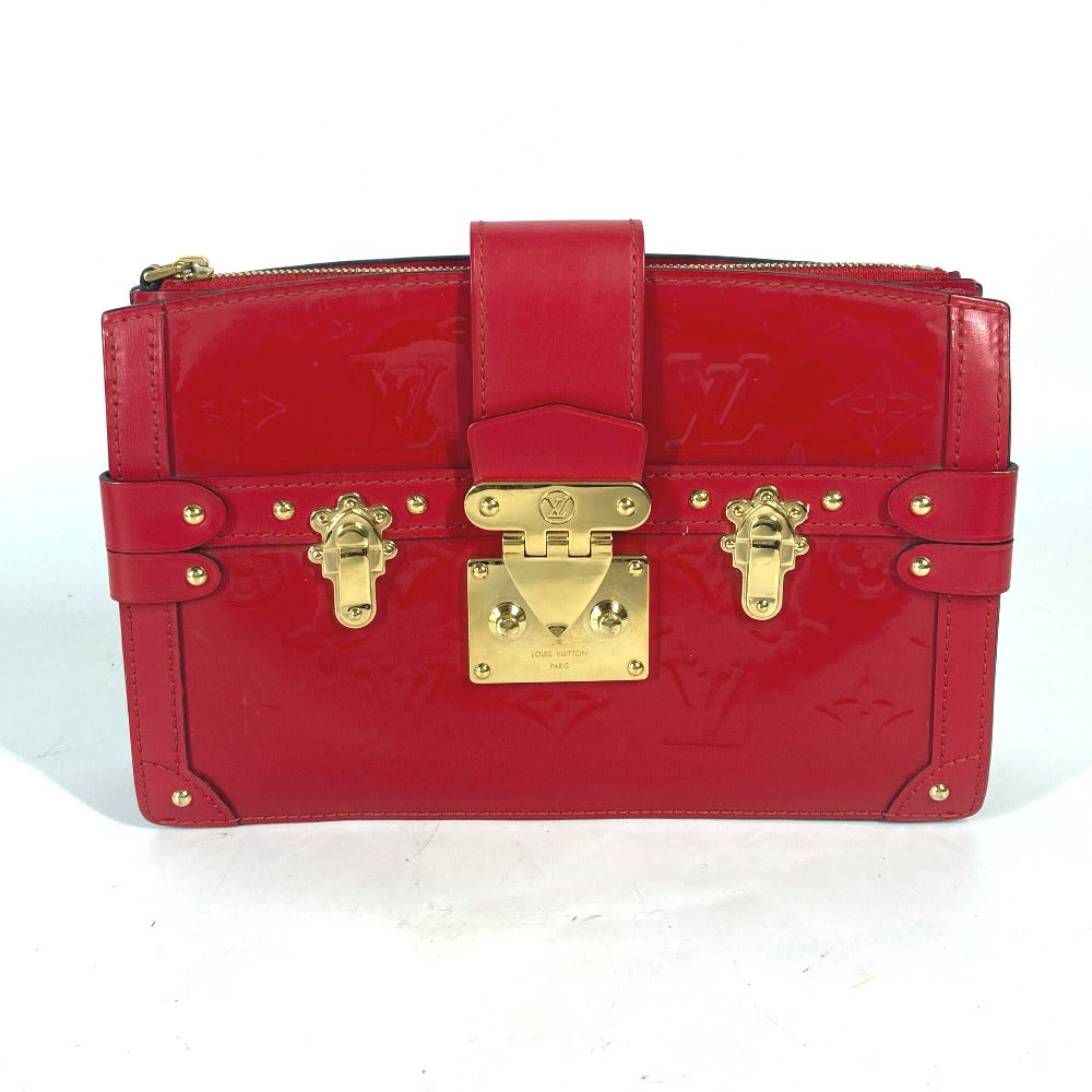 LOUIS VUITTON Shoulder Bag M54181 Monogram Vernis Red Monogram Vernis Petite Mar Women Used Authentic