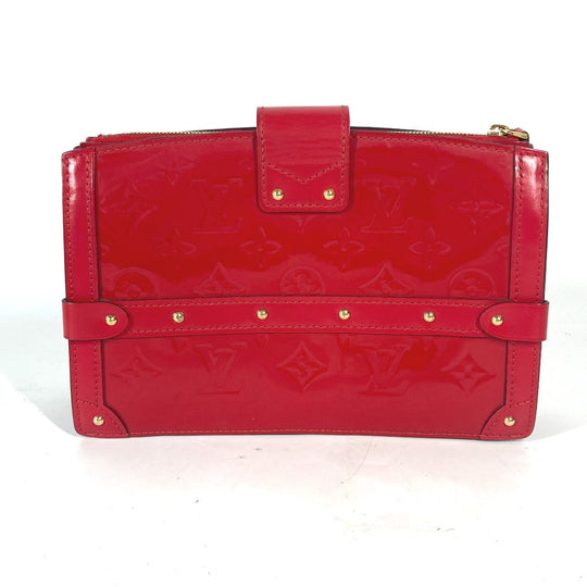 LOUIS VUITTON Shoulder Bag M54181 Monogram Vernis Red Monogram Vernis Petite Mar Women Used Authentic
