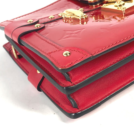LOUIS VUITTON Shoulder Bag M54181 Monogram Vernis Red Monogram Vernis Petite Mar Women Used Authentic