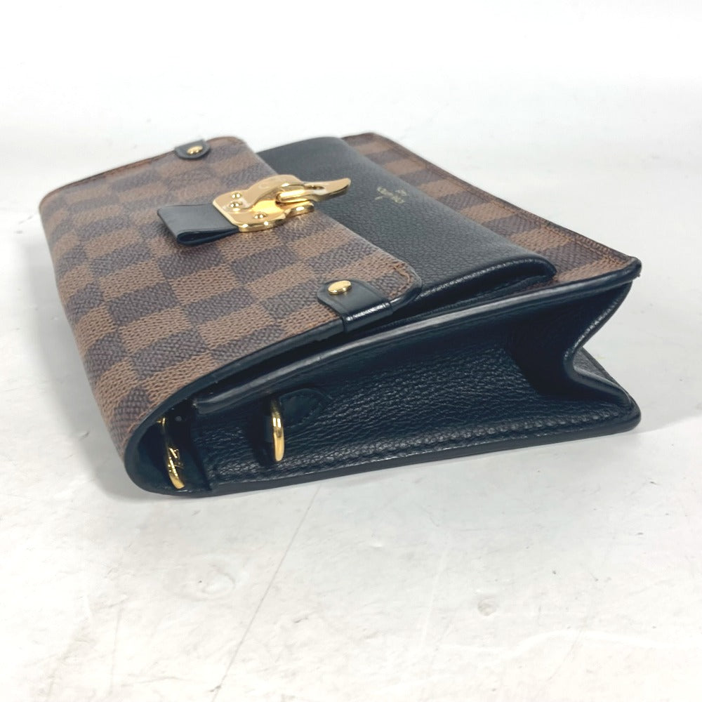 LOUIS VUITTON Long Wallet Purse N60221 Damier canvas Brown Damier Portefeuille�EVavinChain Women Used Authentic