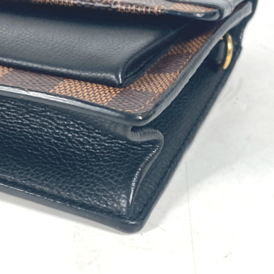 LOUIS VUITTON Long Wallet Purse N60221 Damier canvas Brown Damier Portefeuille�EVavinChain Women Used Authentic