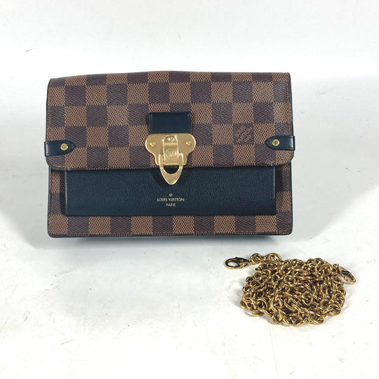 LOUIS VUITTON Long Wallet Purse N60221 Damier canvas Brown Damier Portefeuille�EVavinChain Women Used Authentic