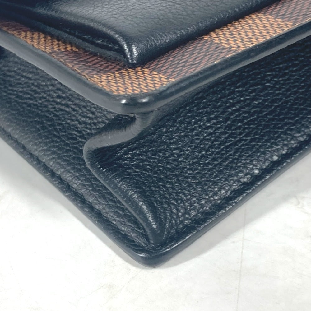 LOUIS VUITTON Long Wallet Purse N60221 Damier canvas Brown Damier Portefeuille�EVavinChain Women Used Authentic