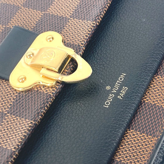 LOUIS VUITTON Long Wallet Purse N60221 Damier canvas Brown Damier Portefeuille�EVavinChain Women Used Authentic