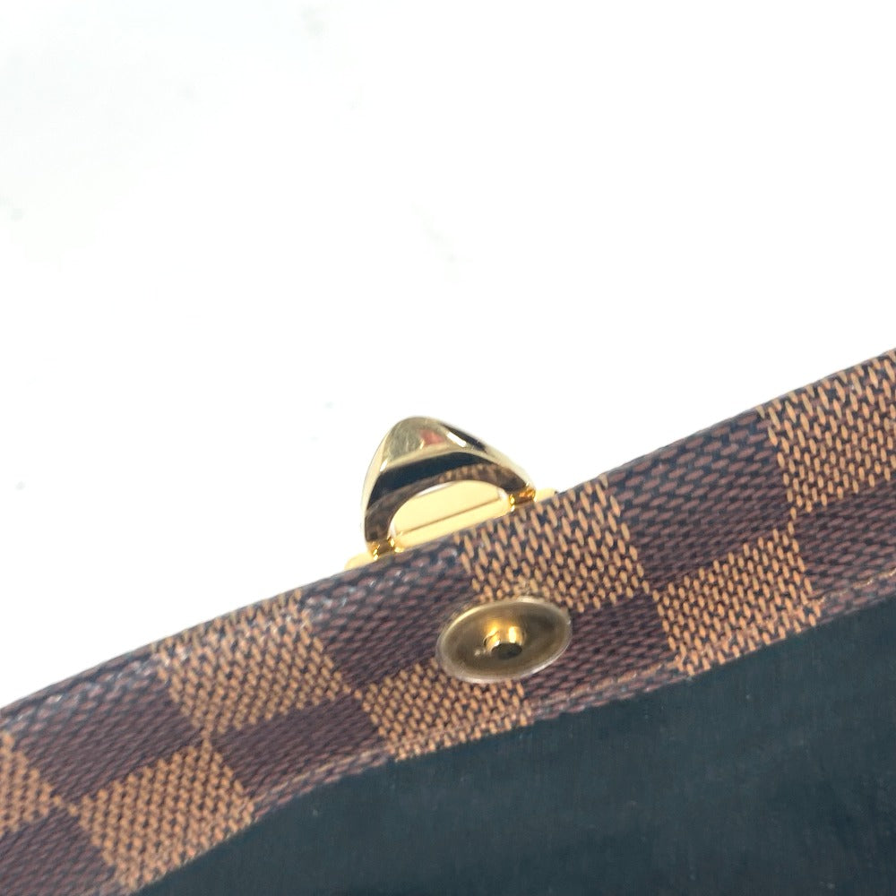 LOUIS VUITTON Long Wallet Purse N60221 Damier canvas Brown Damier Portefeuille�EVavinChain Women Used Authentic