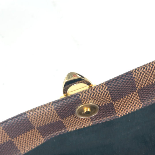LOUIS VUITTON Long Wallet Purse N60221 Damier canvas Brown Damier Portefeuille�EVavinChain Women Used Authentic