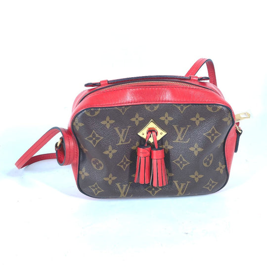 LOUIS VUITTON Shoulder Bag M43556 Monogram canvas Red Monogram Saintonge Women Used Authentic