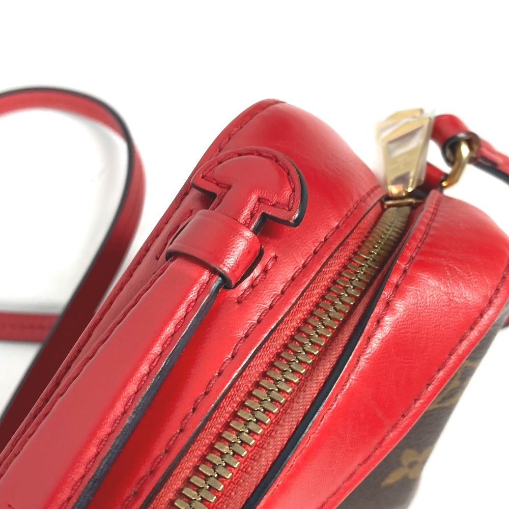 LOUIS VUITTON Shoulder Bag M43556 Monogram canvas Red Monogram Saintonge Women Used Authentic