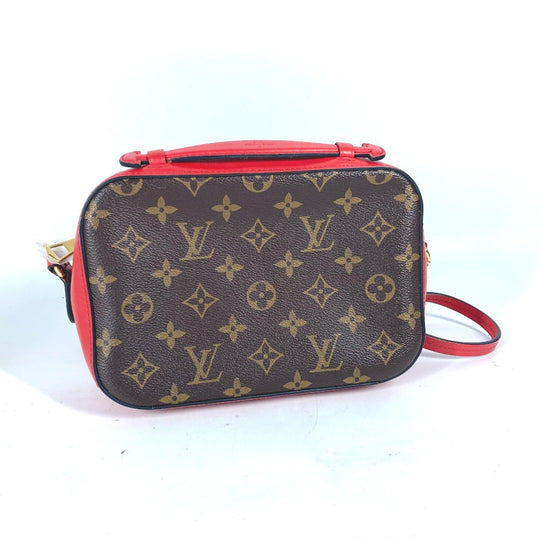 LOUIS VUITTON Shoulder Bag M43556 Monogram canvas Red Monogram Saintonge Women Used Authentic