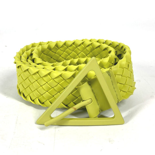 BOTTEGAVENETA belt 691232 rubber Light green type Triangle unisex(Unisex) 100 Used Authentic