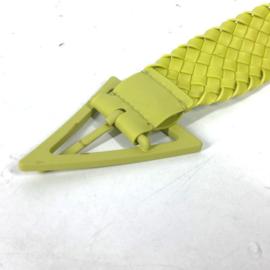BOTTEGAVENETA belt 691232 rubber Light green type Triangle unisex(Unisex) 100 Used Authentic