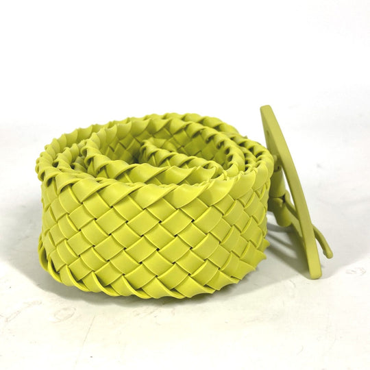 BOTTEGAVENETA belt 691232 rubber Light green type Triangle unisex(Unisex) 100 Used Authentic