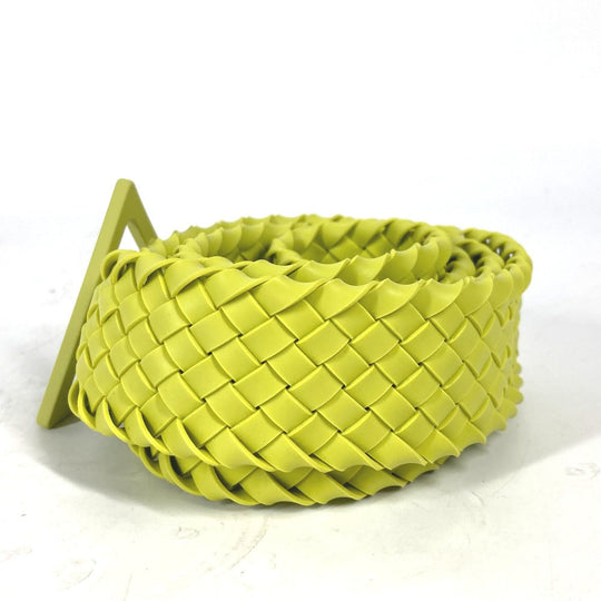 BOTTEGAVENETA belt 691232 rubber Light green type Triangle unisex(Unisex) 100 Used Authentic