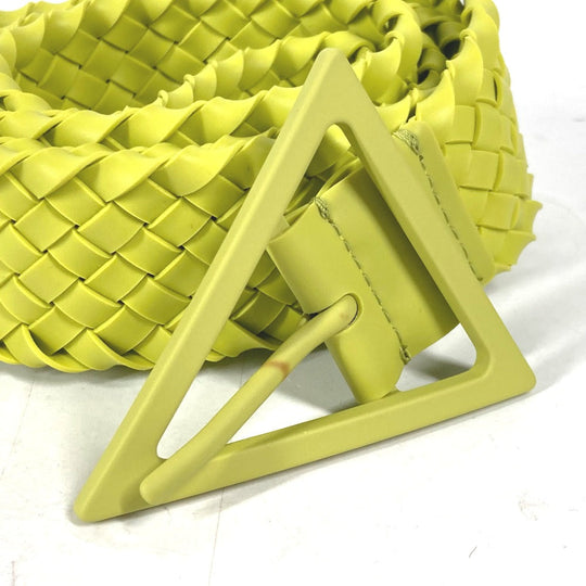 BOTTEGAVENETA belt 691232 rubber Light green type Triangle unisex(Unisex) 100 Used Authentic