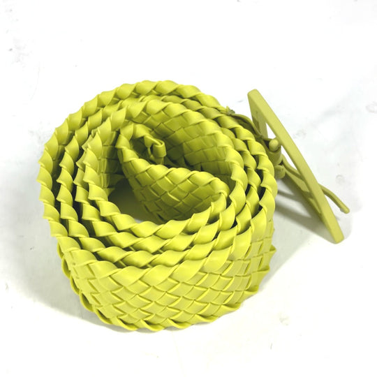 BOTTEGAVENETA belt 691232 rubber Light green type Triangle unisex(Unisex) 100 Used Authentic