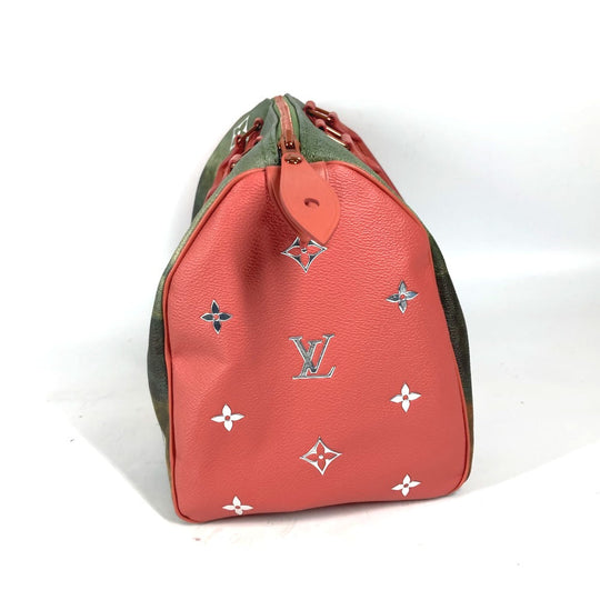 LOUIS VUITTON Handbag M43372 Leather / PVC pink Masters collection Speedy 30 Mona Lisa Women Used Authentic