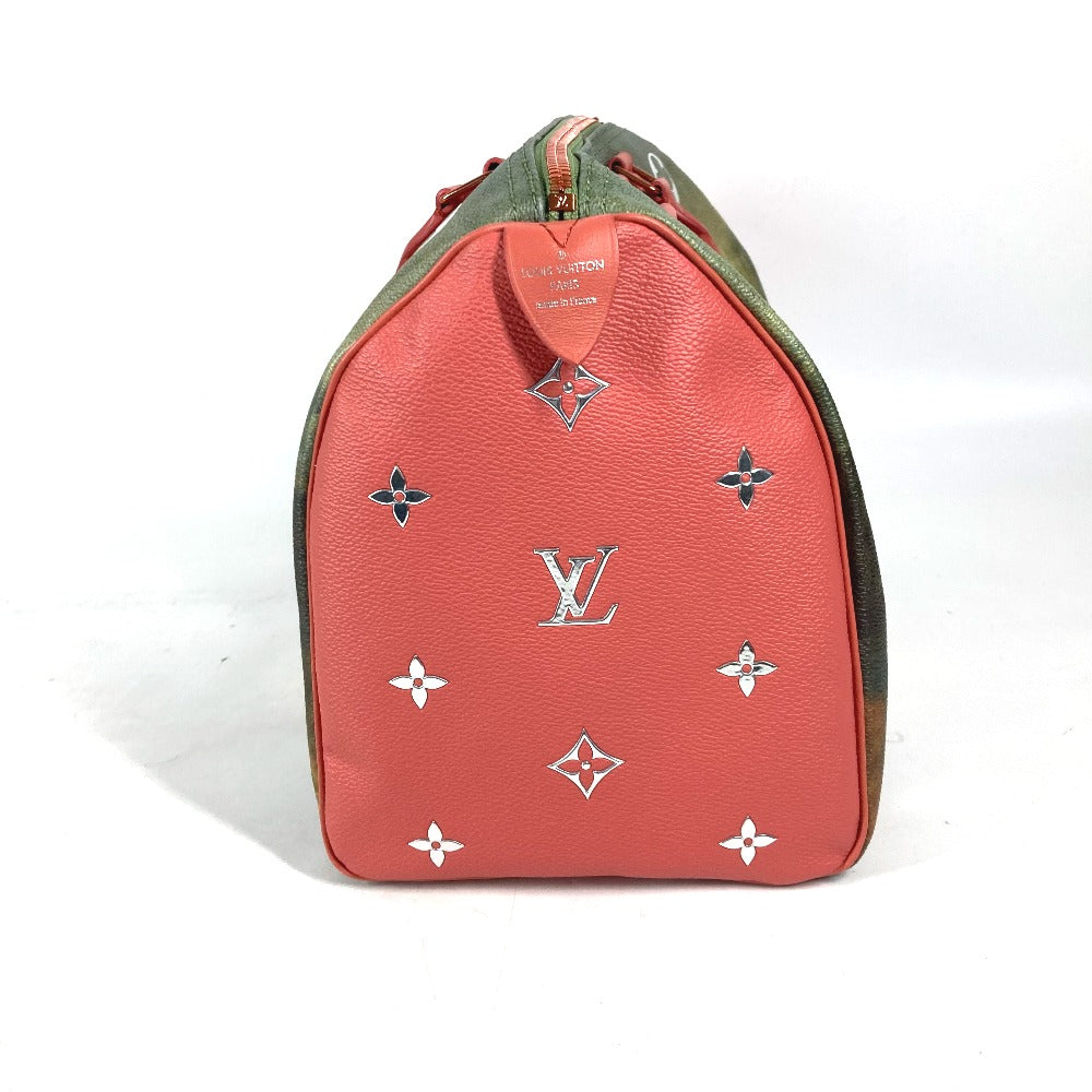 LOUIS VUITTON Handbag M43372 Leather / PVC pink Masters collection Speedy 30 Mona Lisa Women Used Authentic
