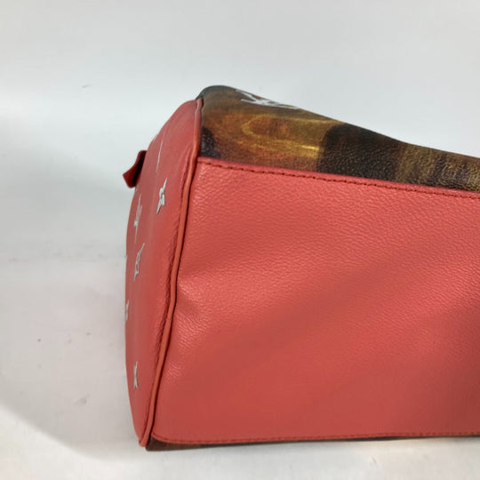 LOUIS VUITTON Handbag M43372 Leather / PVC pink Masters collection Speedy 30 Mona Lisa Women Used Authentic