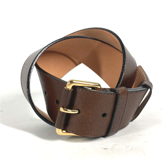 LOUIS VUITTON belt leather Brown unisex(Unisex) 36 Used Authentic