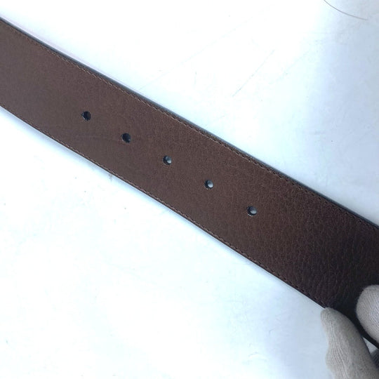 LOUIS VUITTON belt leather Brown unisex(Unisex) 36 Used Authentic