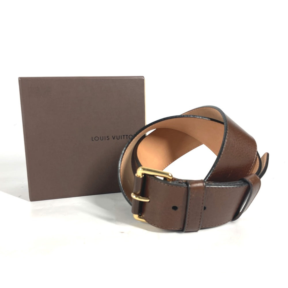 LOUIS VUITTON belt leather Brown unisex(Unisex) 36 Used Authentic