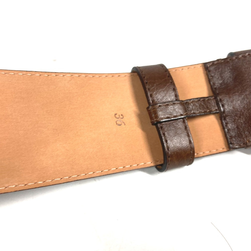 LOUIS VUITTON belt leather Brown unisex(Unisex) 36 Used Authentic