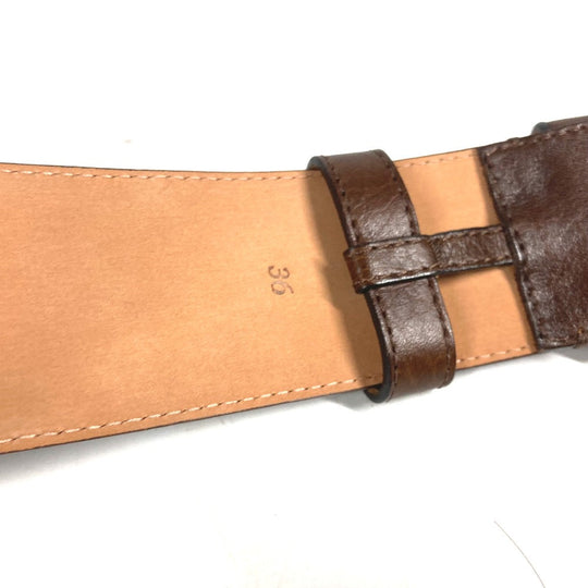 LOUIS VUITTON belt leather Brown unisex(Unisex) 36 Used Authentic