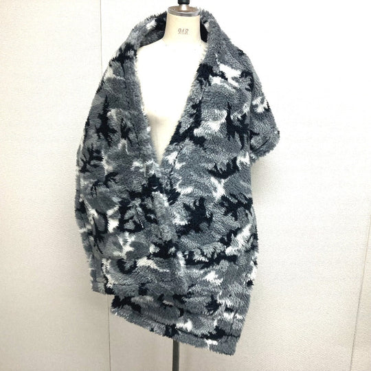 BALENCIAGA Scarf 673572 Polyester, Acrylic gray logo Stole Shawl Large unisex(Unisex) Used Authentic