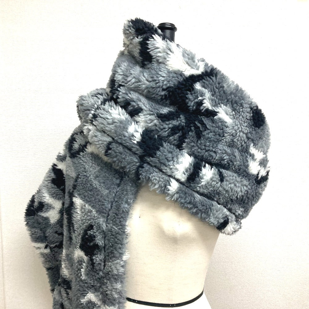 BALENCIAGA Scarf 673572 Polyester, Acrylic gray logo Stole Shawl Large unisex(Unisex) Used Authentic