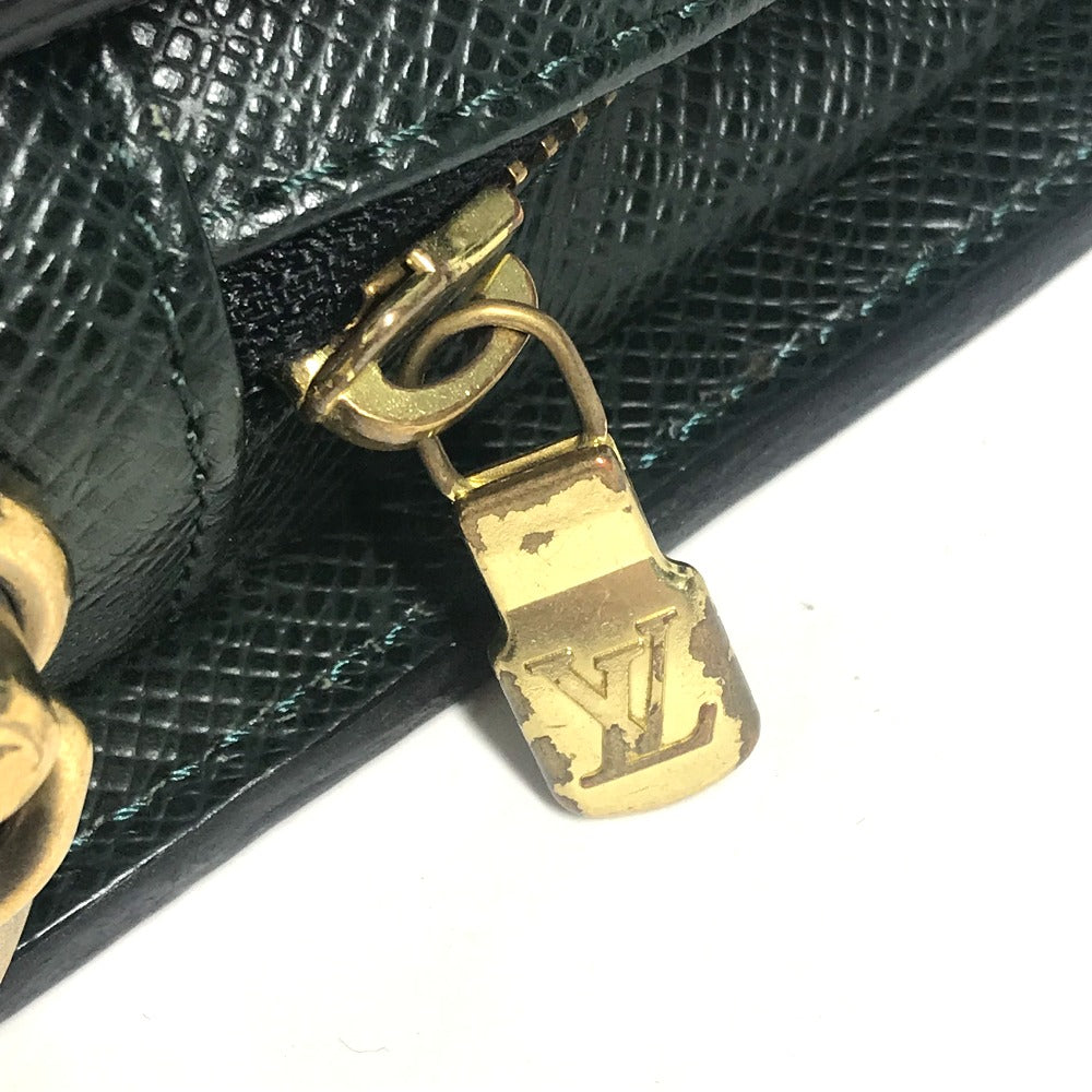 LOUIS VUITTON business bag M30184 Taiga Leather green Taiga Baikal mens Used Authentic
