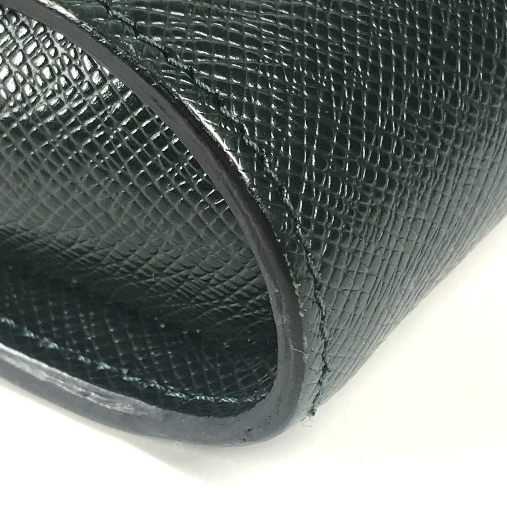 LOUIS VUITTON business bag M30184 Taiga Leather green Taiga Baikal mens Used Authentic